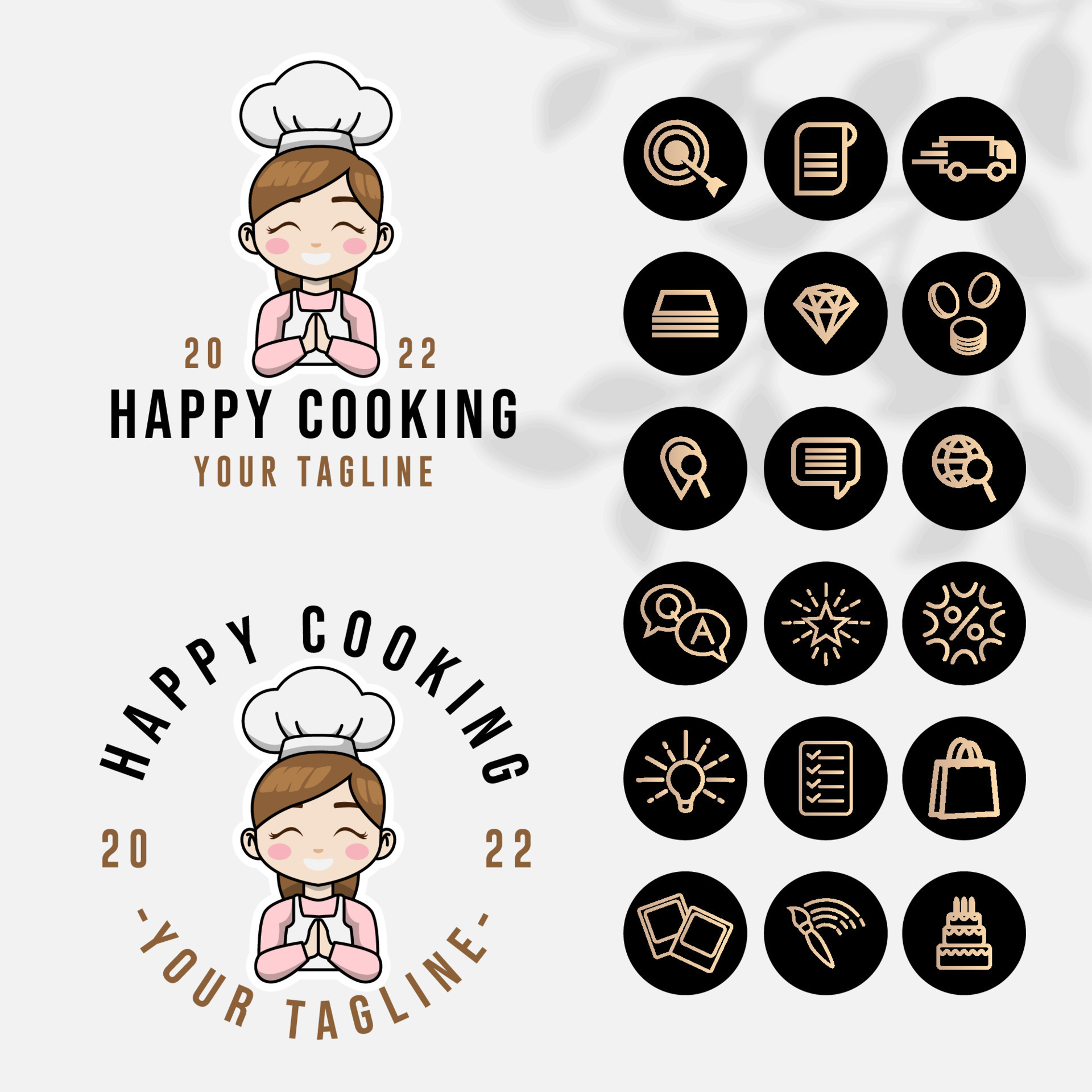 chef kitchen logo for food restaurant and cafe template with icon 7328967 Vector Art at Vecteezy chef kitchen logo for food restaurant and cafe template with icon 7328967 Vector Art at Vecteezy
