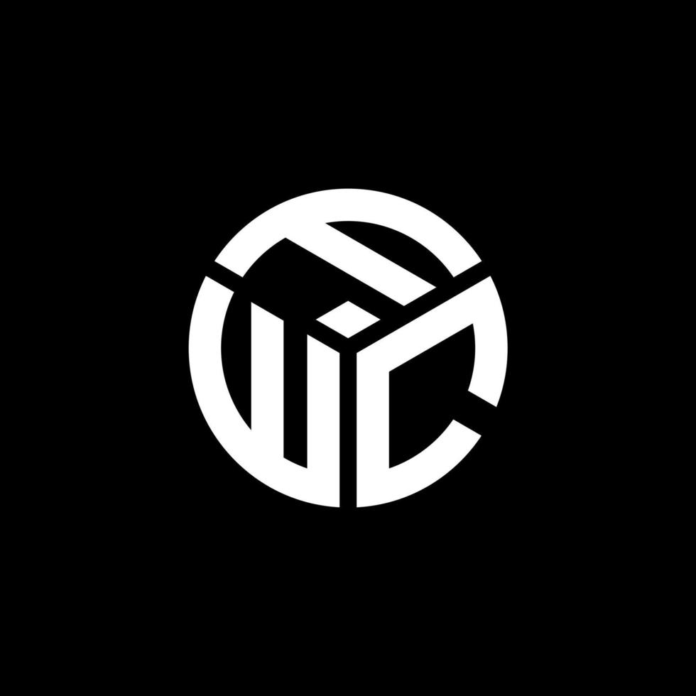 diseño de logotipo de letra fwc sobre fondo negro. concepto de logotipo de letra de iniciales creativas fwc. diseño de letras fwc. vector