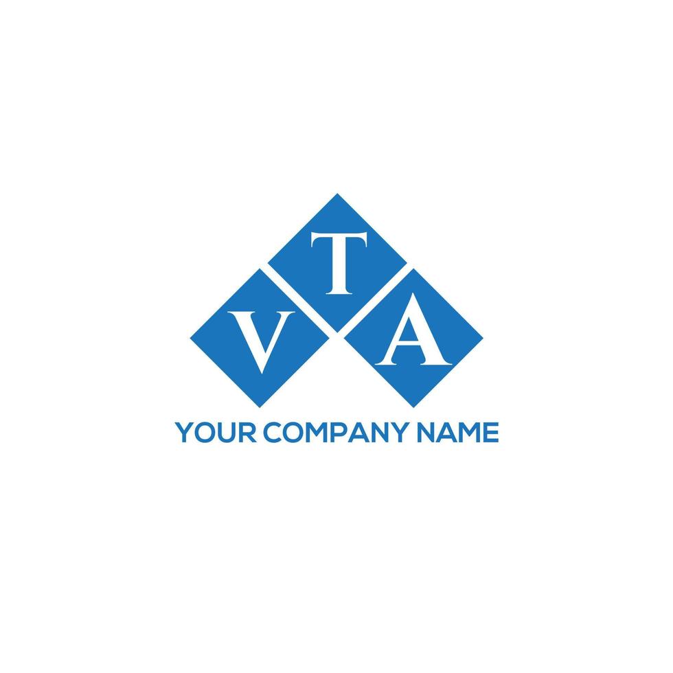 concepto de logotipo de letra de iniciales creativas vta. vta letter design.vta letter logo design sobre fondo blanco. concepto de logotipo de letra de iniciales creativas vta. diseño de letra vta. vector