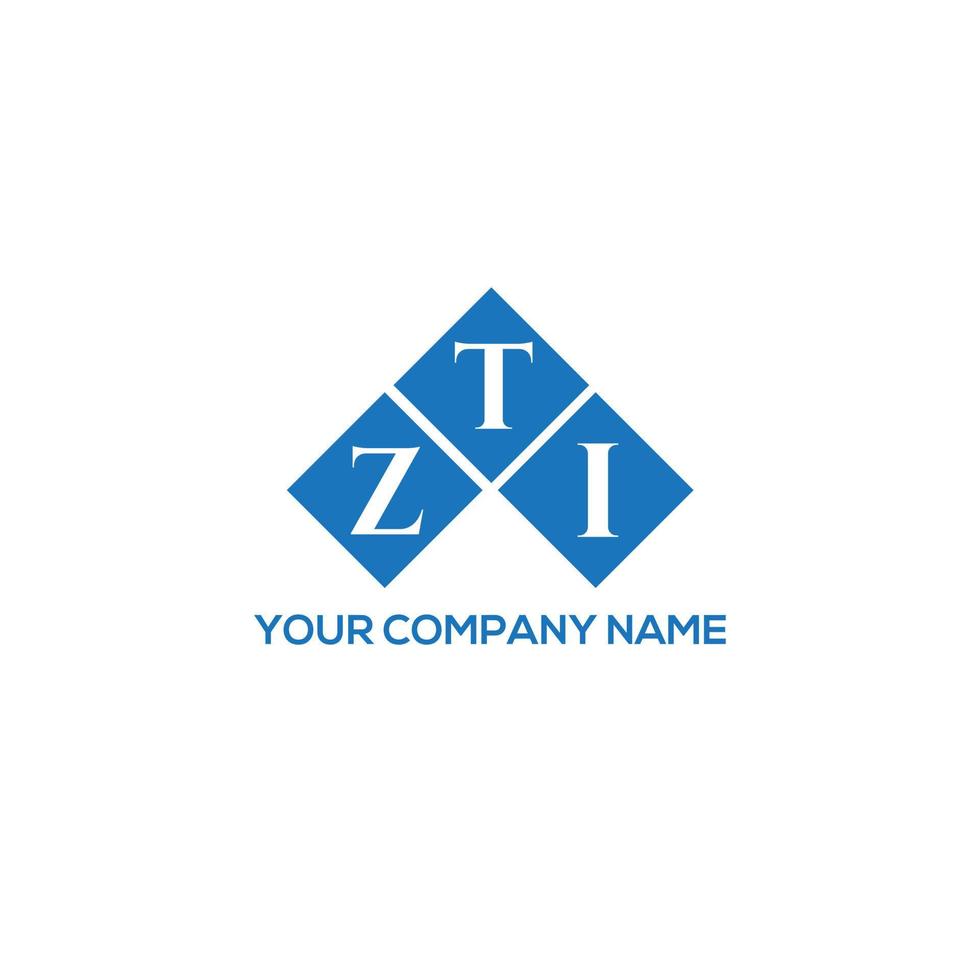 concepto de logotipo de letra de iniciales creativas zti. diseño de letras zti. diseño de logotipo de letras zti sobre fondo blanco. concepto de logotipo de letra de iniciales creativas zti. diseño de letras zti. vector