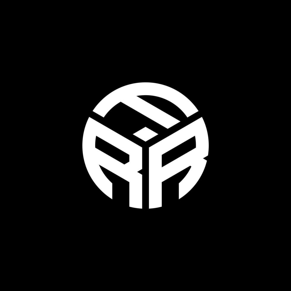 FRR letter logo design on black background. FRR creative initials letter logo concept. FRR letter design. vector