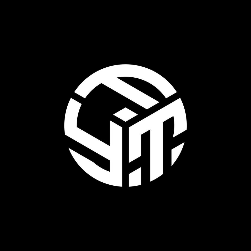 FYT letter logo design on black background. FYT creative initials letter logo concept. FYT letter design. vector