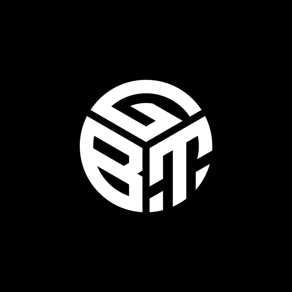 GBT letter logo design on black background. GBT creative initials letter logo concept. GBT letter design. vector