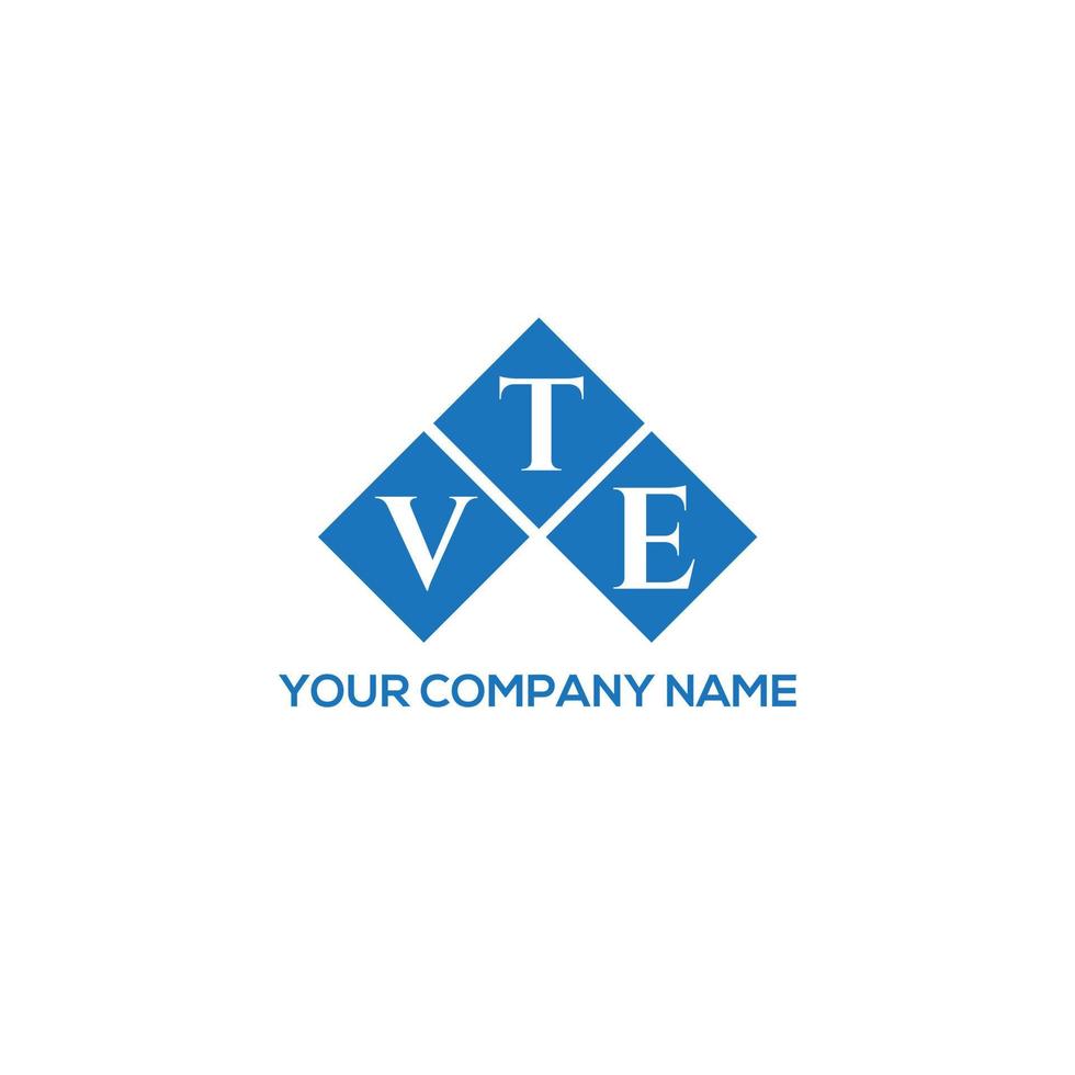 diseño de logotipo de letra vte sobre fondo blanco. concepto de logotipo de letra de iniciales creativas vte. diseño de letra vte. vector