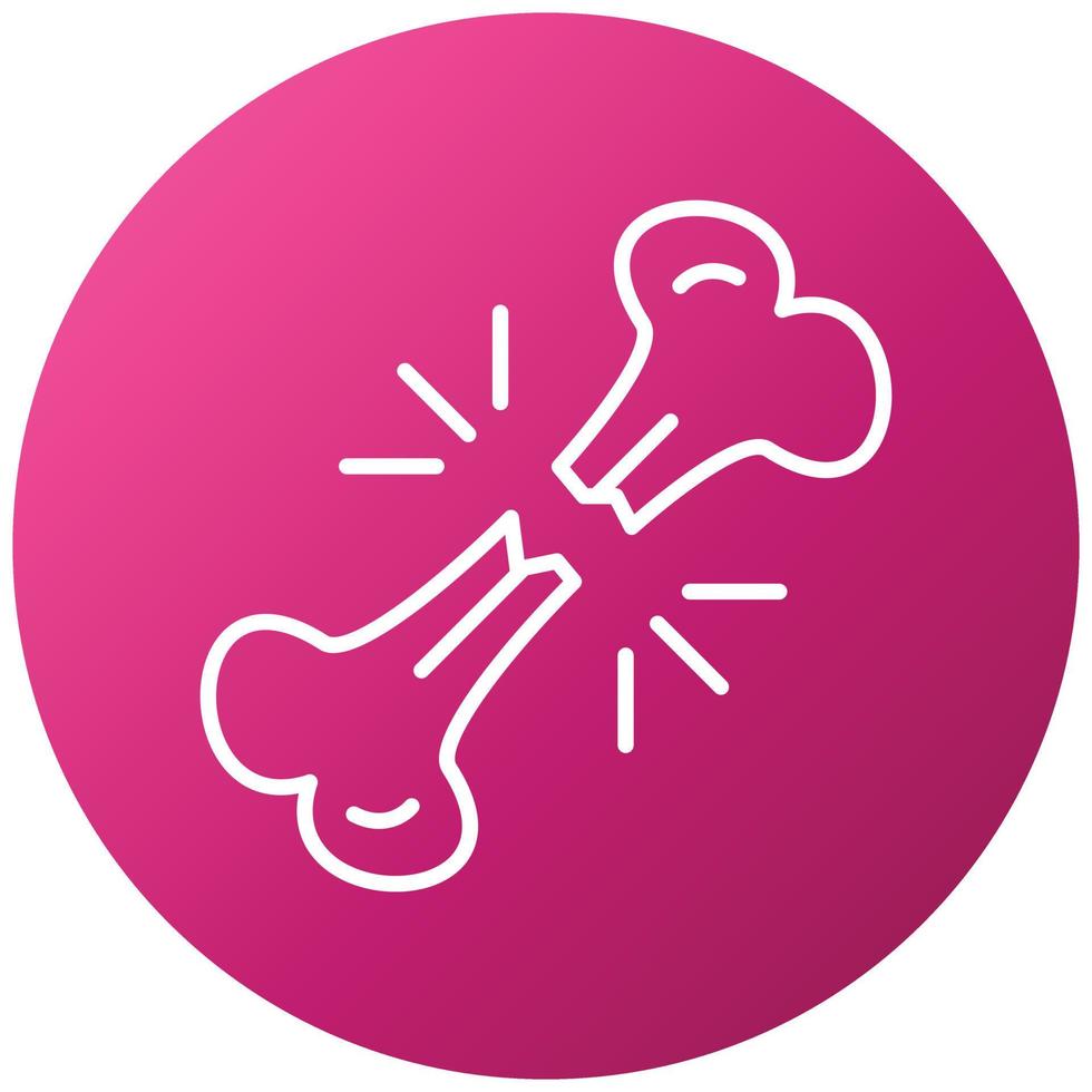 Broken Bone Icon Style vector