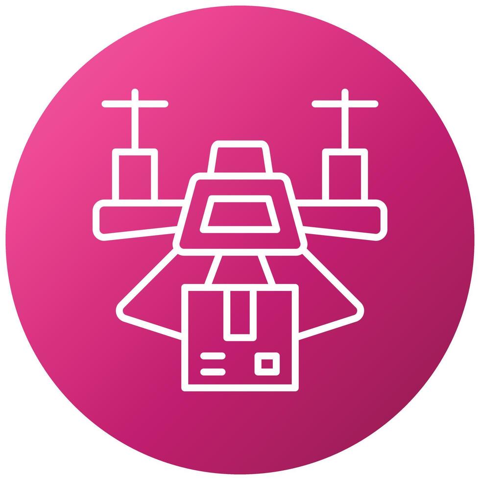 Drone Delivery Icon Style vector