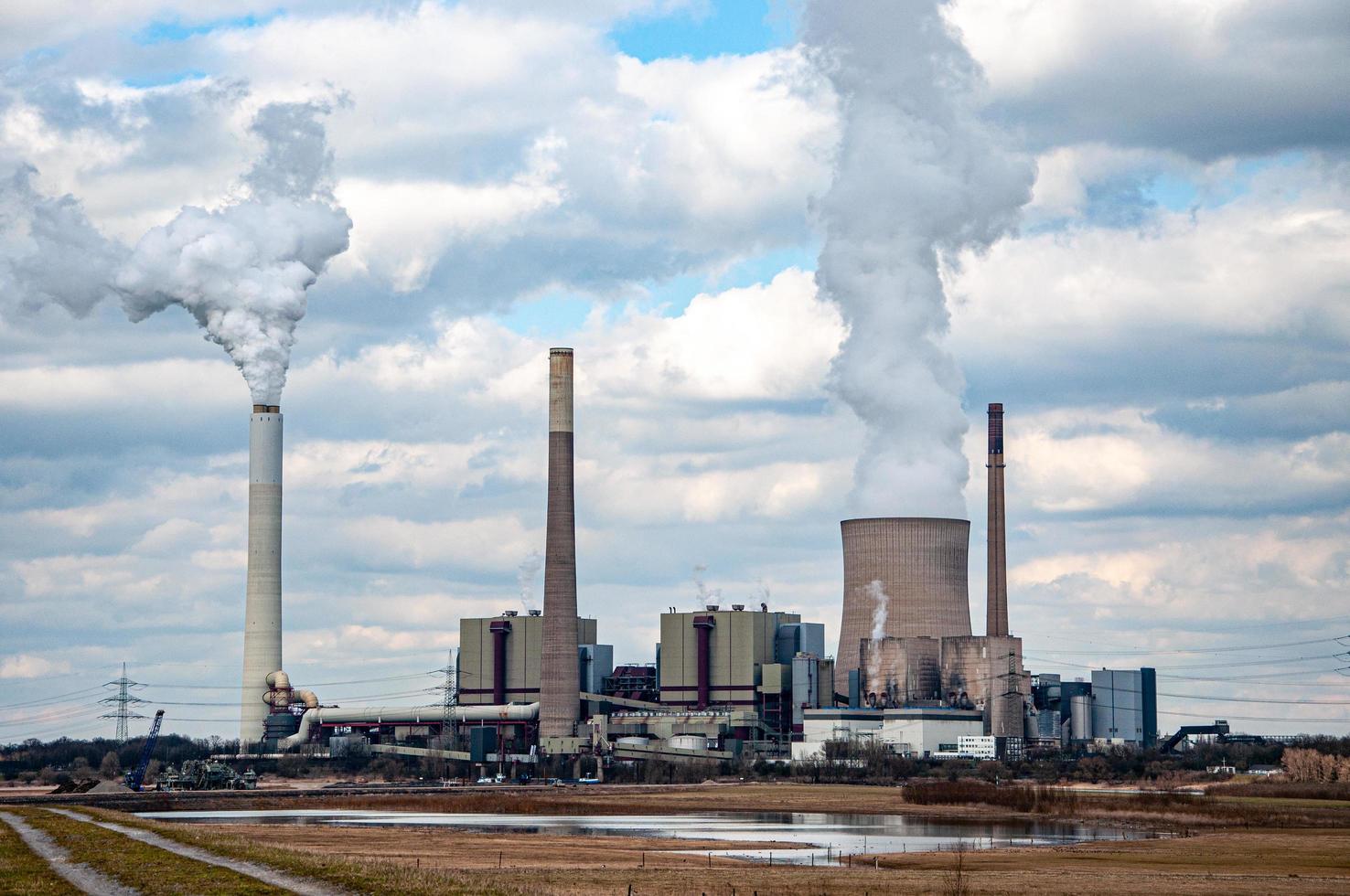 Voerede,Germany,2020 - Coal-fired power plant on the Rhine in North Rhine-Westphalia photo