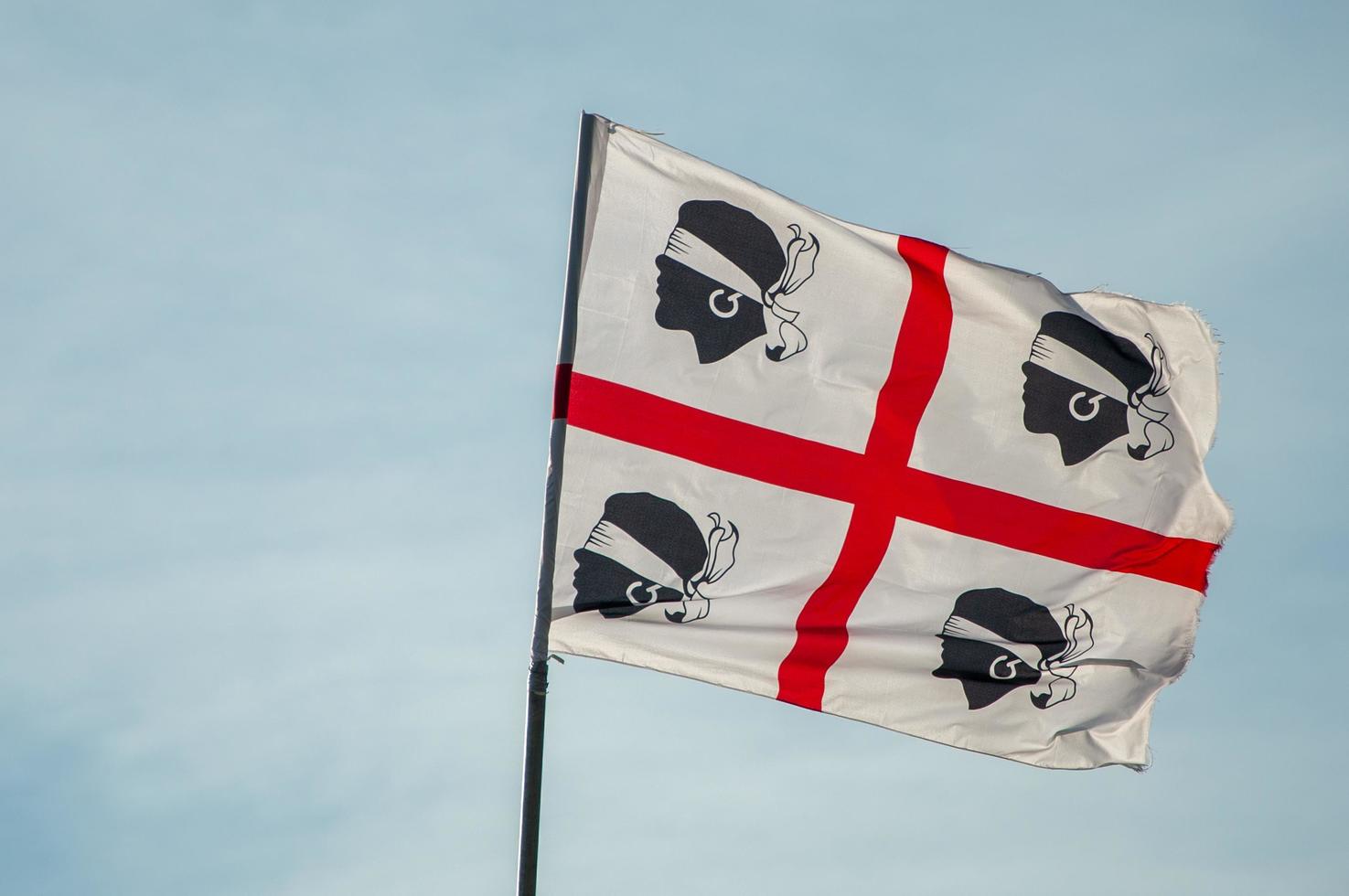 olbia,italia,2012 - bandera de cerdeña foto