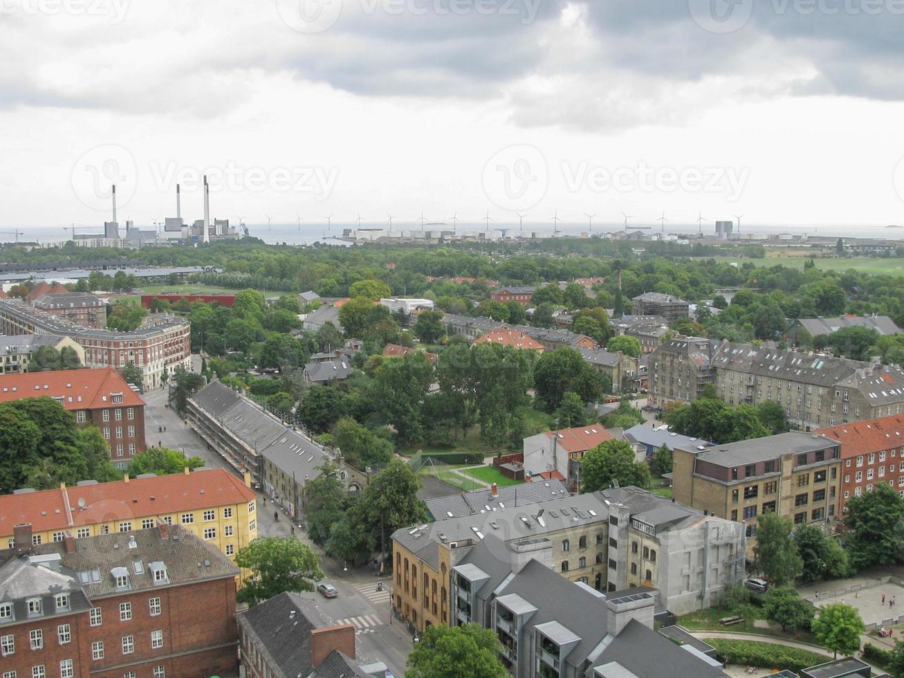 vista de la ciudad de copenhague en dinamarca foto