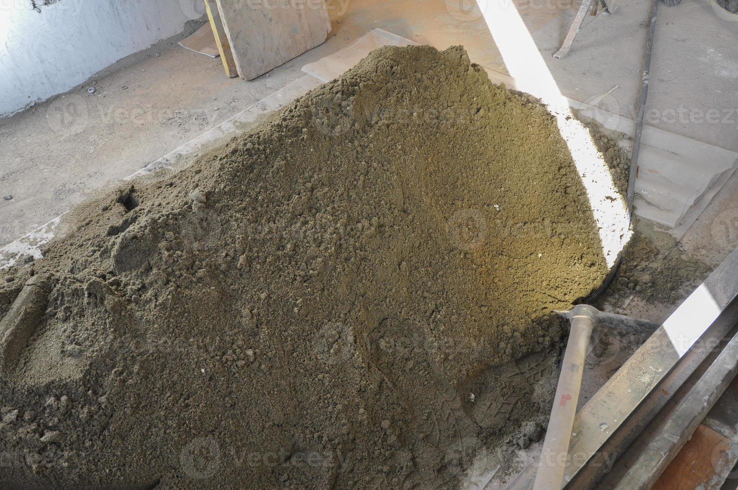 detalle de un sitio de construcción para obras de construcción foto