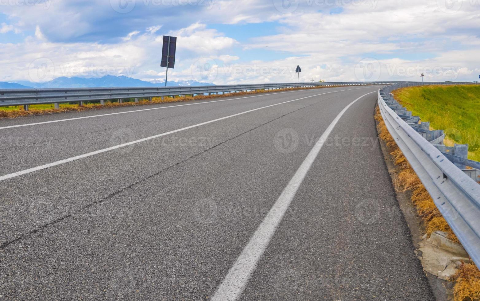 Empty motorway with copy space photo
