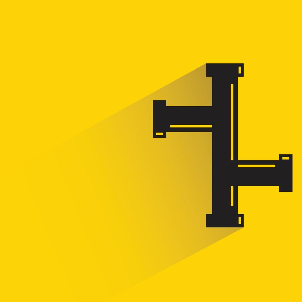 pipe icon yellow background vector