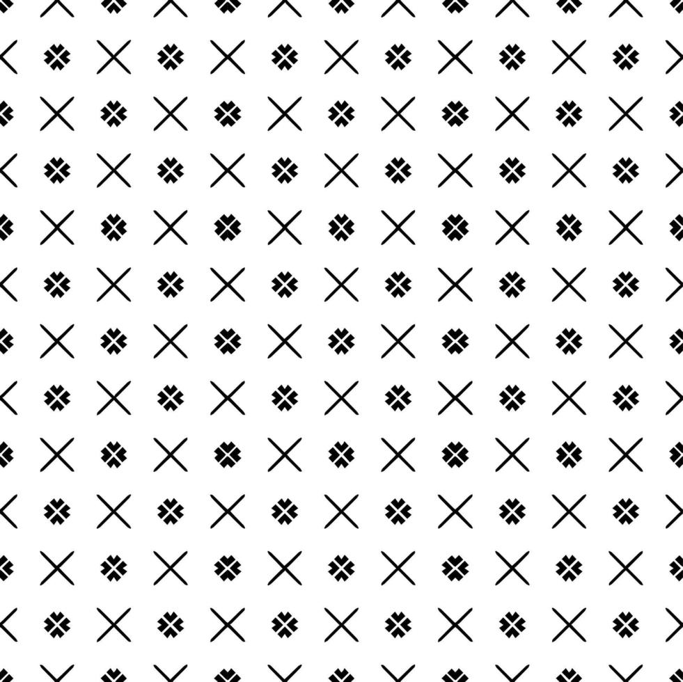 Black and white seamless pattern texture. Greyscale ornamental graphic design. Mosaic ornaments. vector