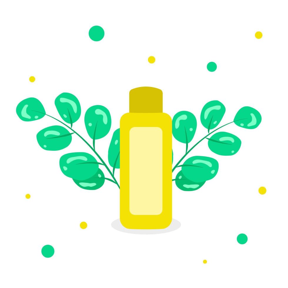 Organic Natural Herbal Cosmetics Shampoo Conditioner Lotion Bottle Cosmetics Eco Friendly Product Skin Care Body and Face Skin Care Hair vector