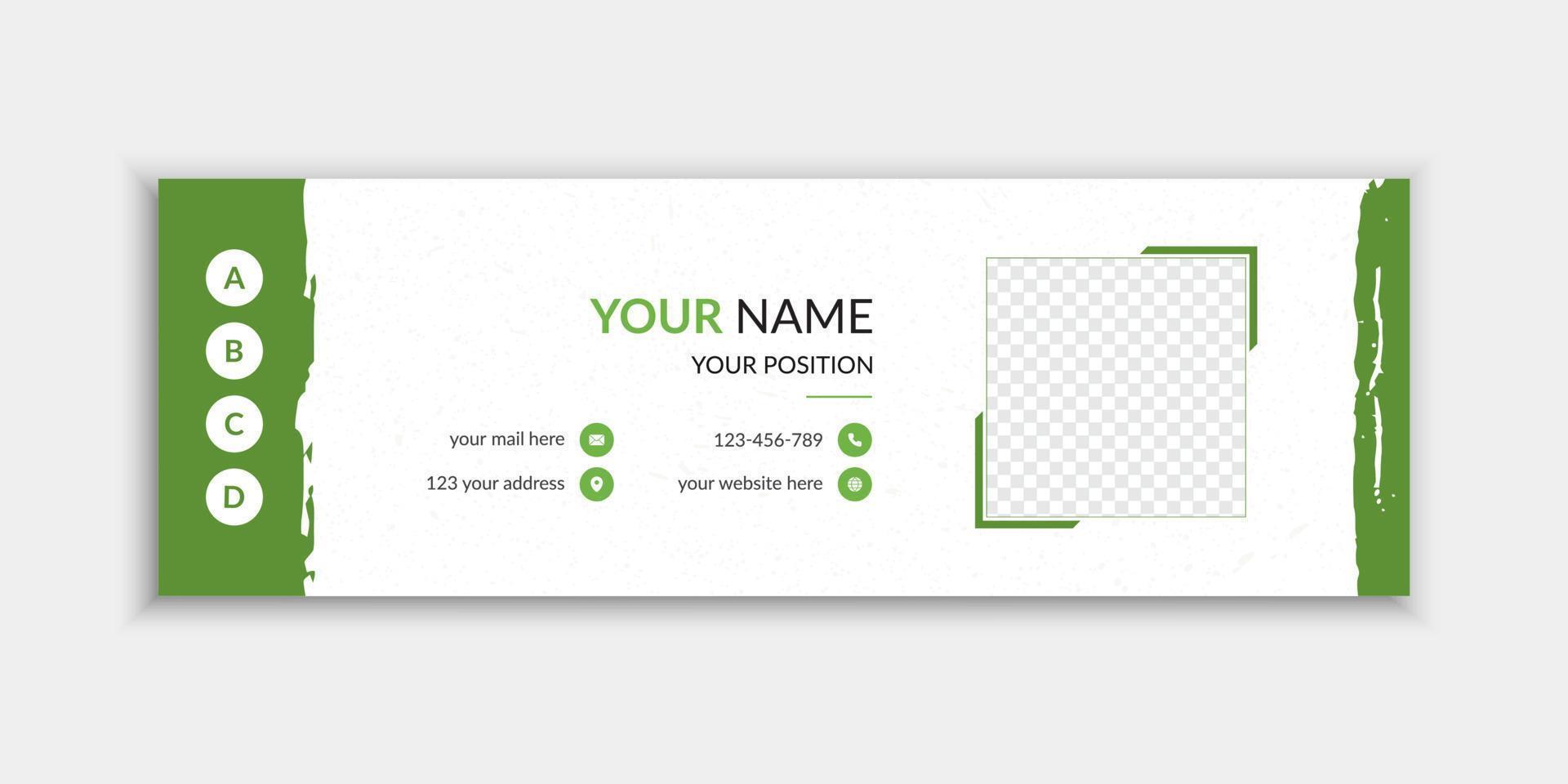 Professional business email signature or email footer template design vector