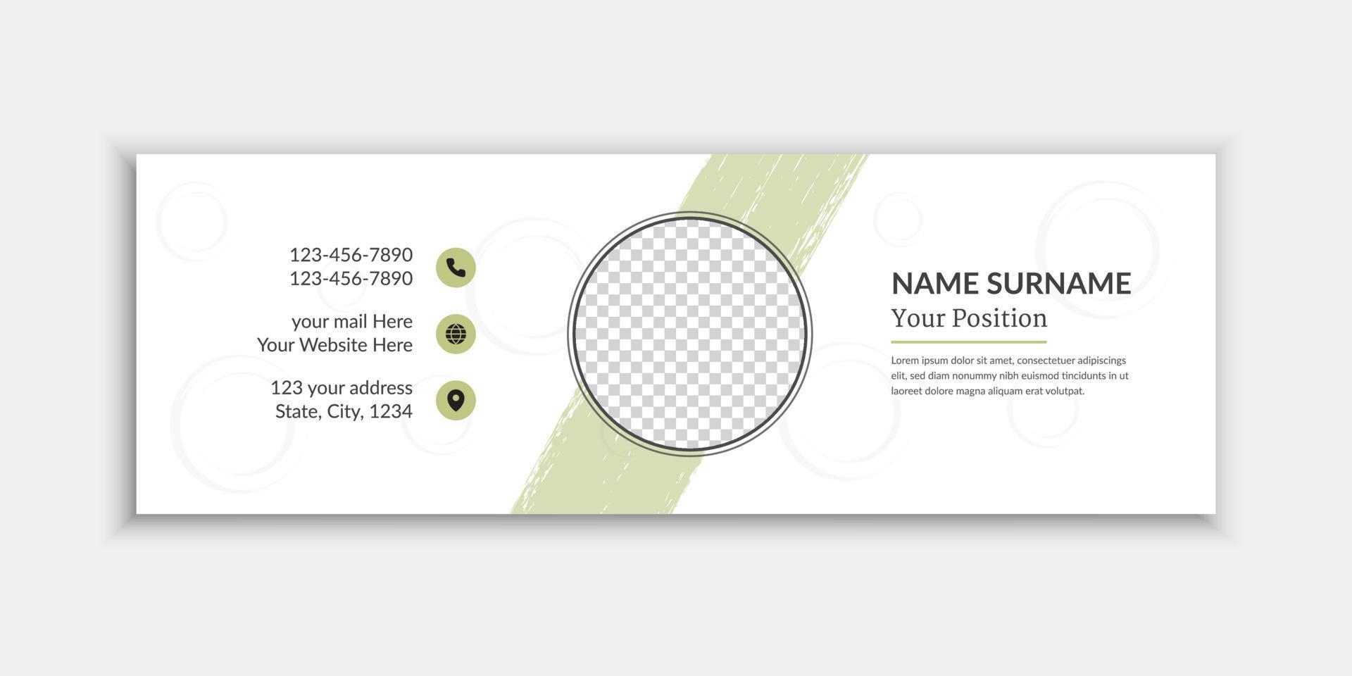 Minimal multi purpose email signature Template vector