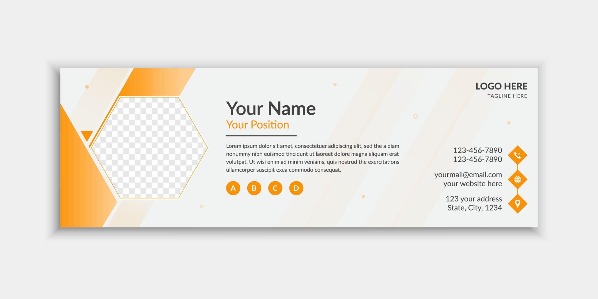 Modern creative email signature or email footer template vector
