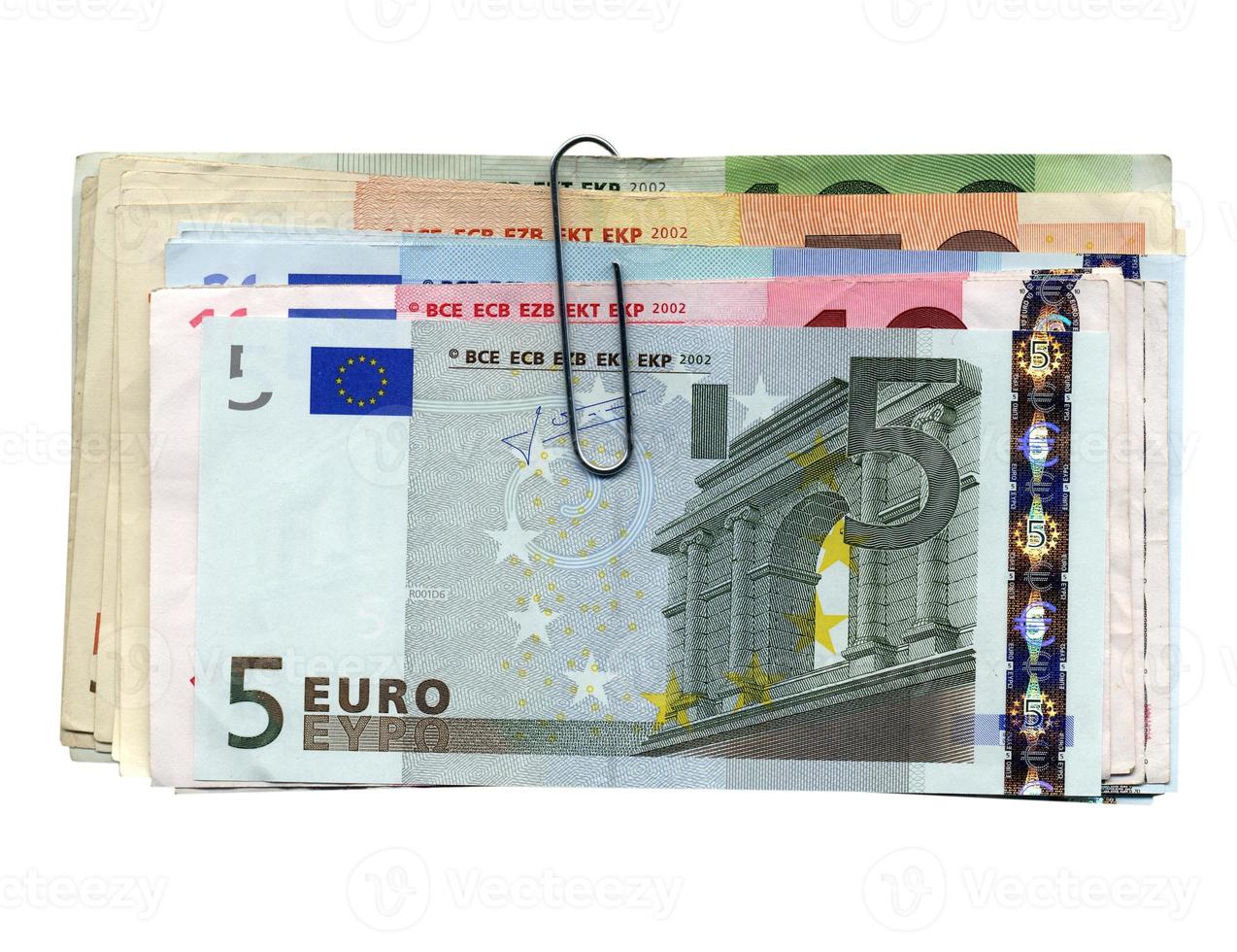 billetes de euro dinero foto