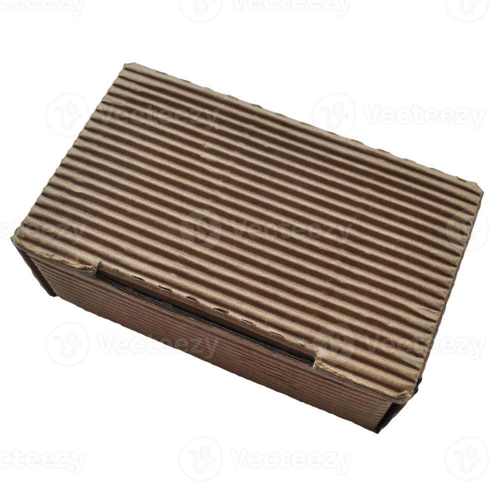 Corrugated cardboard box for small packet parcel photo
