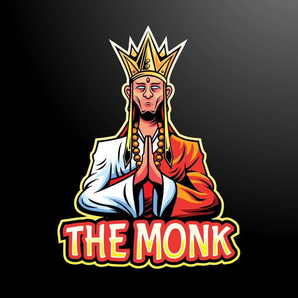 The Monk Mascot Logo vector