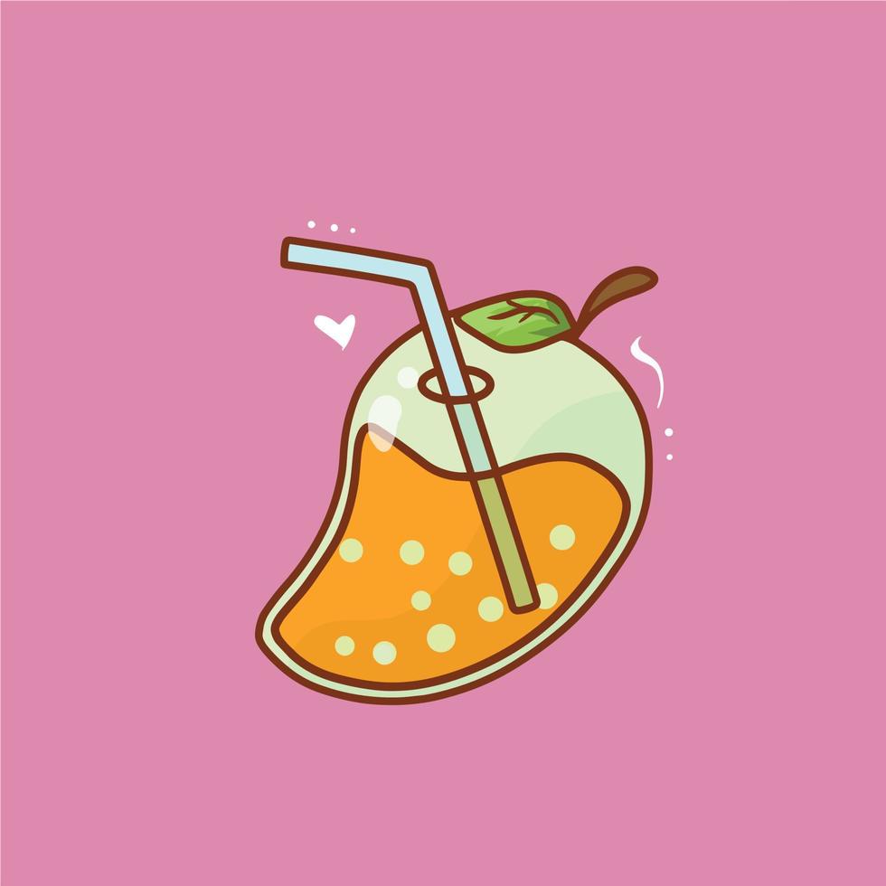 illustration of mango juice vector