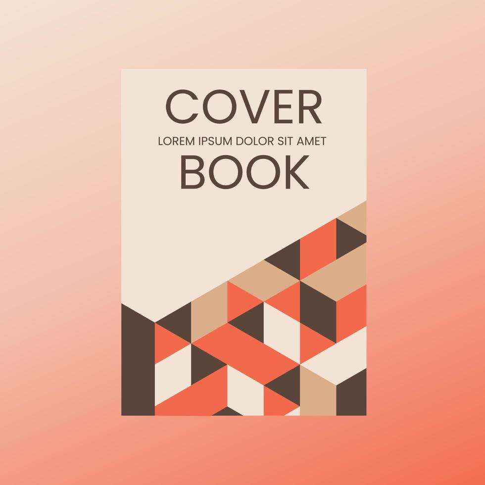 simple abstract book cover vector