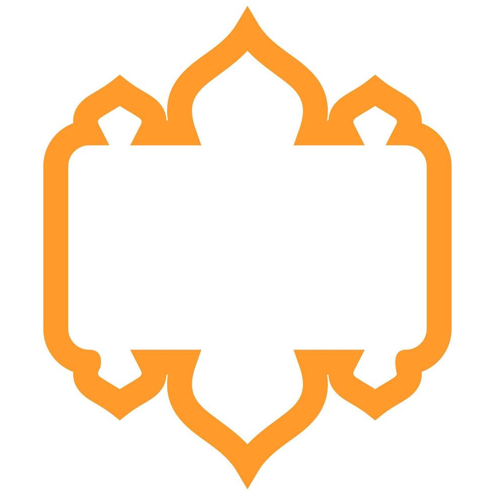 islamic frame elements vector