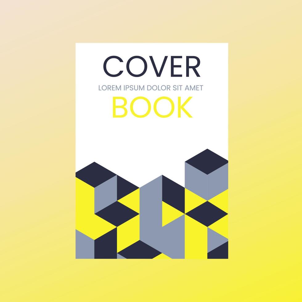 simple abstract book cover vector