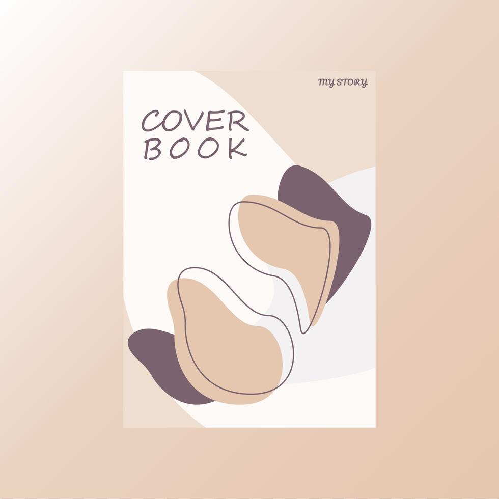 simple abstract book cover vector