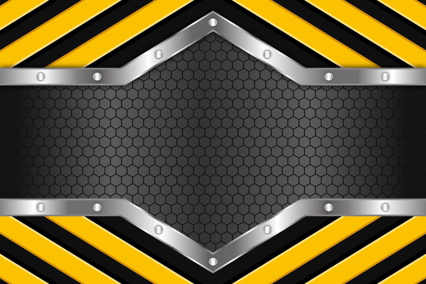 fondo de diseño vertical de línea de flecha de textura de metal amarillo y negro vector