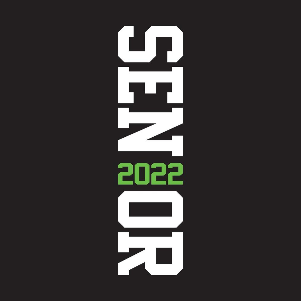 clase senior de 2022 vector, diseño de camiseta vector