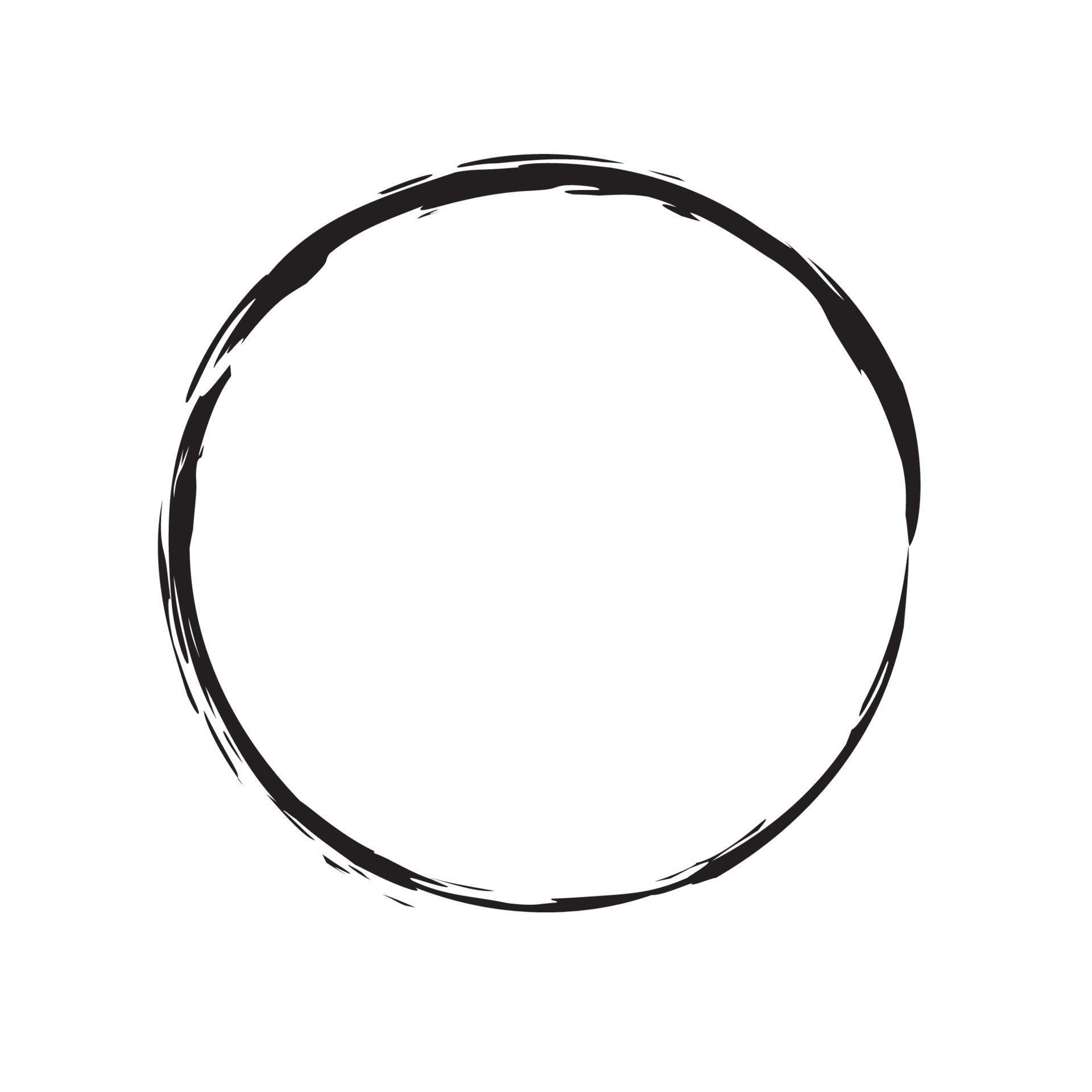 Circle brush stroke. Vector grunge brush stroke, paint brush circle