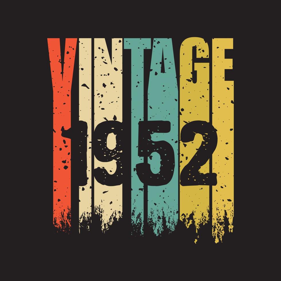 1952 vintage retro t shirt design, vector