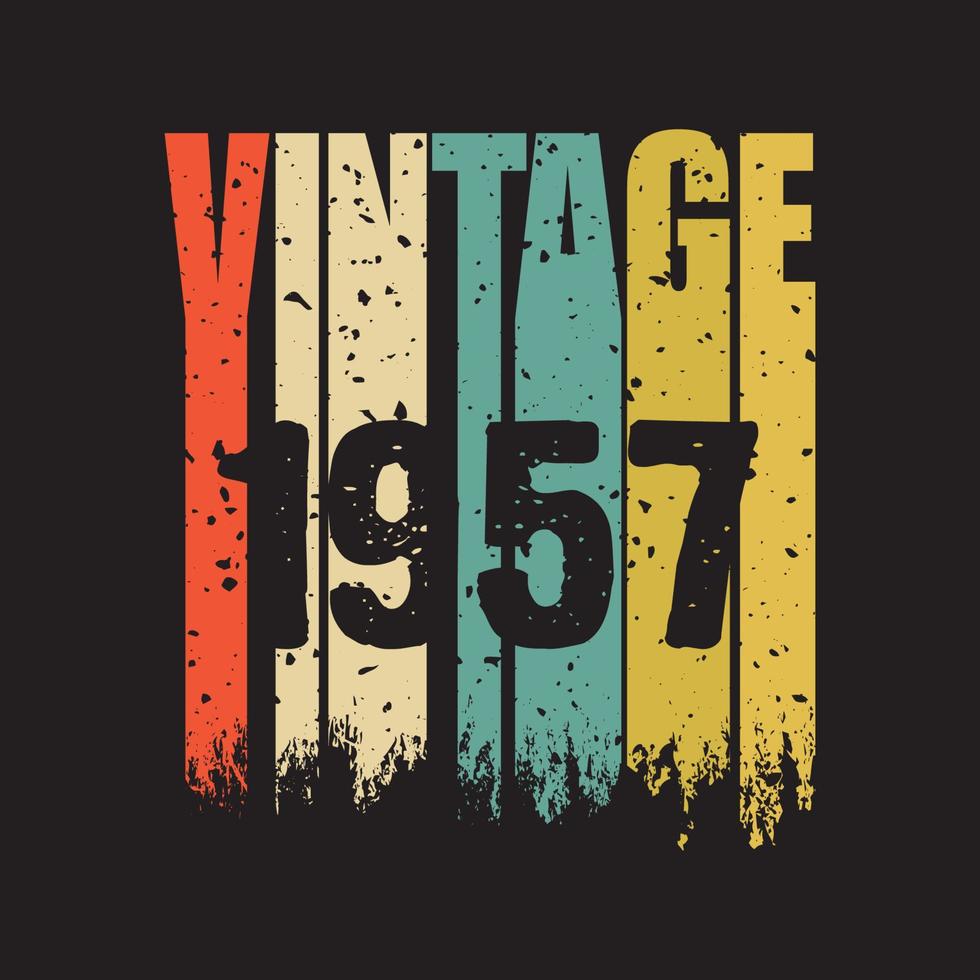 1957 vintage retro t shirt design, vector