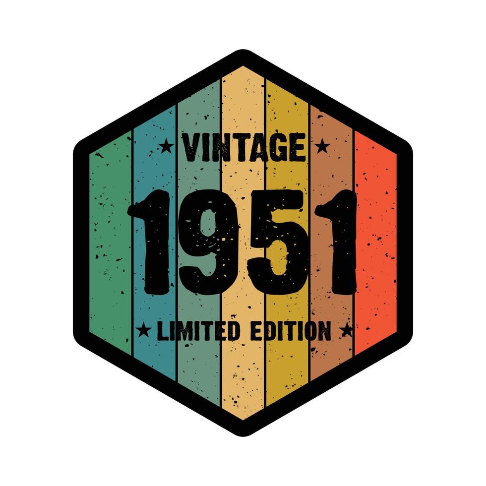 1951 vintage retro t shirt design, vector