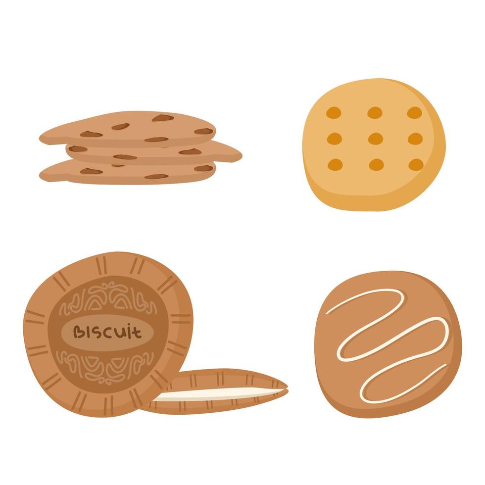 Hand drawn cookies clip art vector