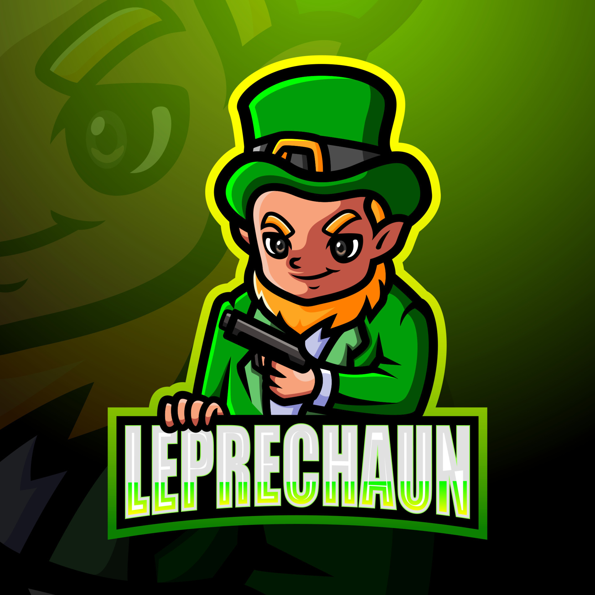 Leprechaun mascot esport logo design 7331693 Vector Art at Vecteezy