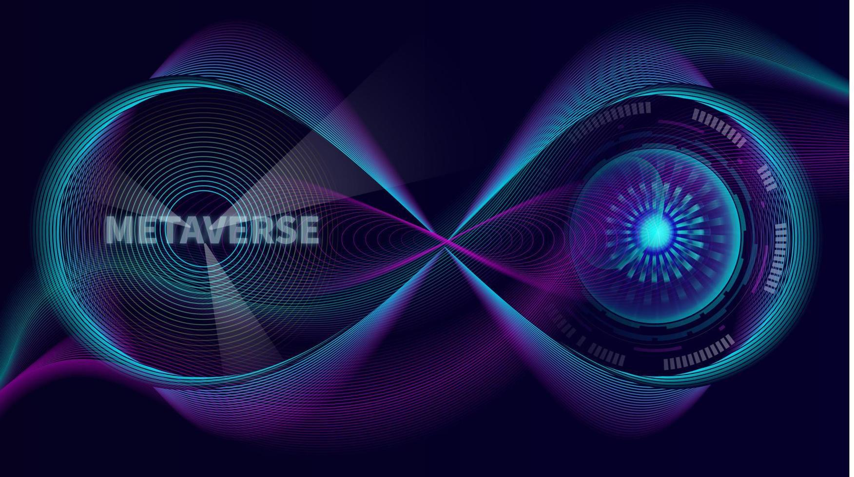 Digital Information Wave for Metaverse concept vector