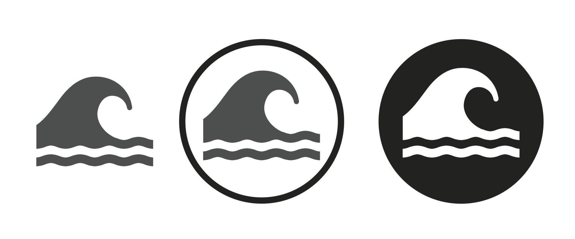 Wave icon . web icon set . icons collection. Simple vector illustration.