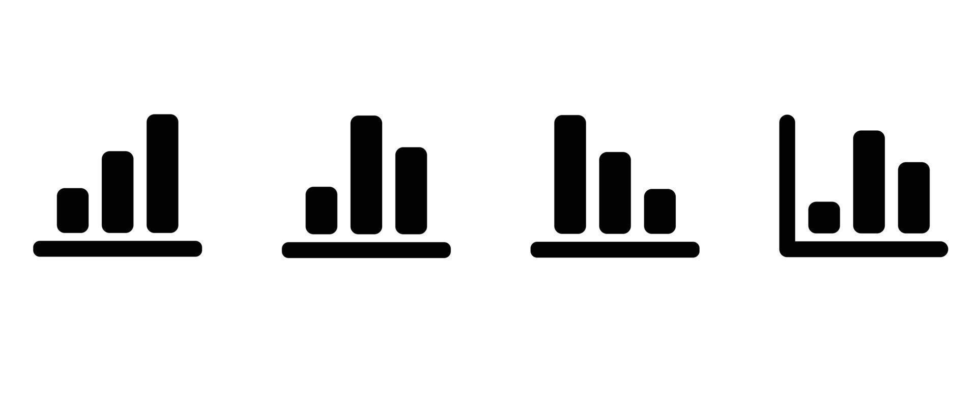 bar chart icon . web icon set . icons collection. Simple vector illustration.