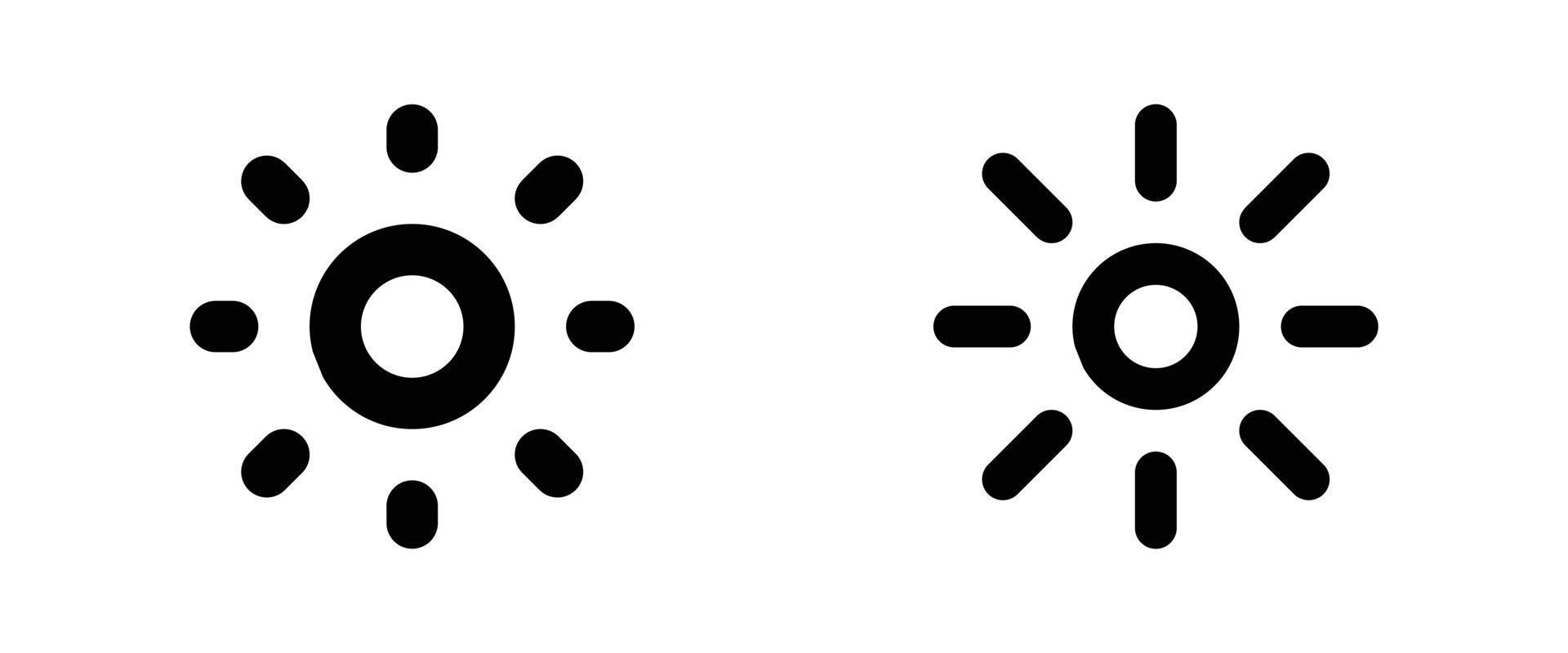 brightness icon . web icon set . icons collection. Simple vector illustration.