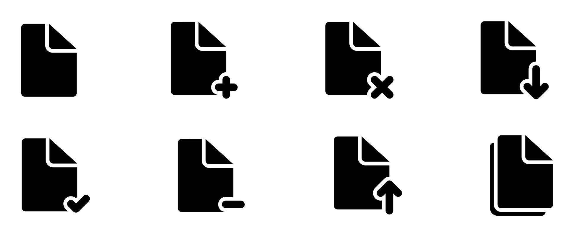icono de documento conjunto de iconos web. colección de iconos. ilustración vectorial sencilla. vector