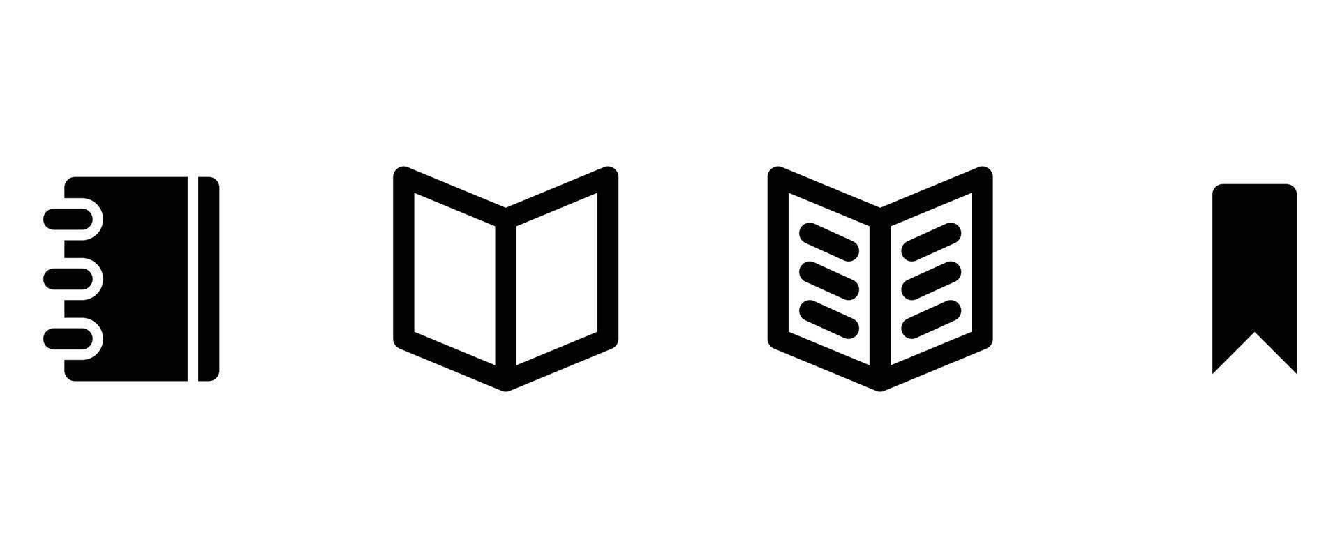 icono de libro conjunto de iconos web. colección de iconos. ilustración vectorial sencilla. vector