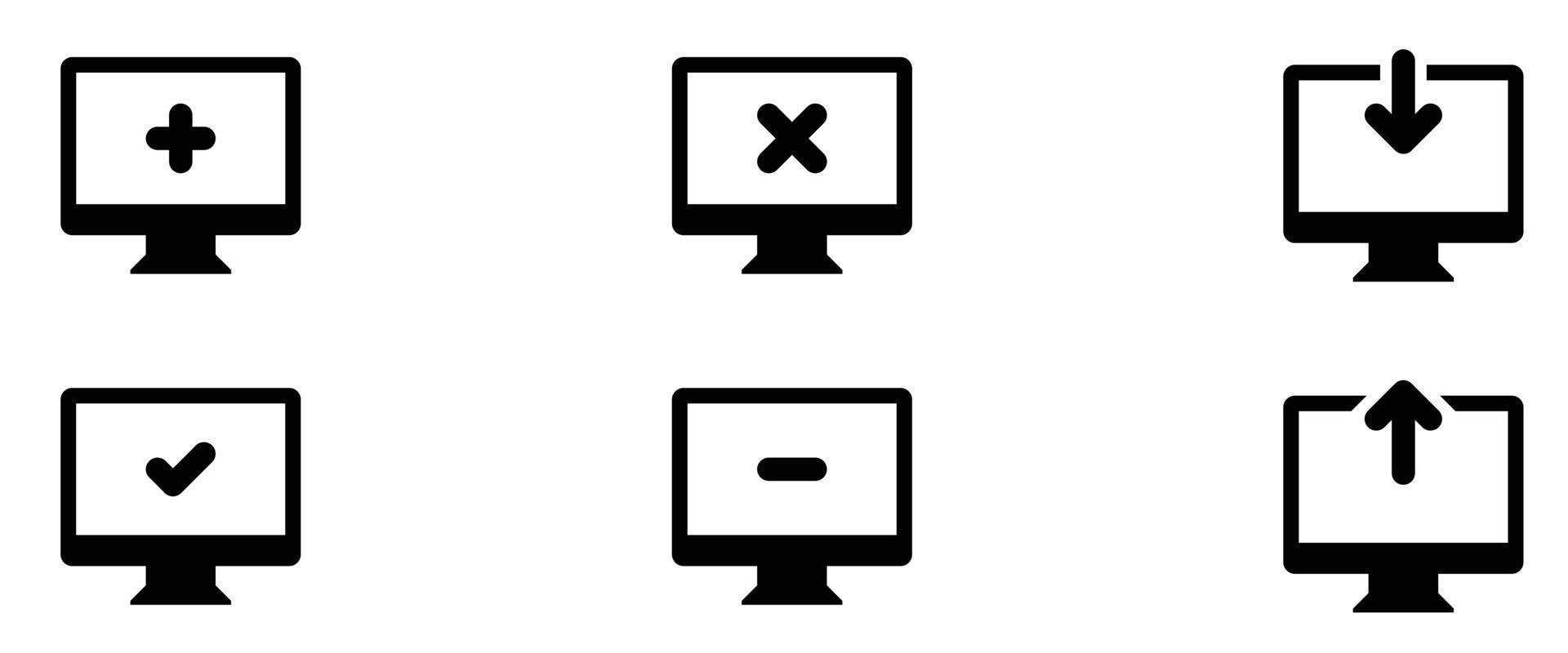 computer icon . web icon set . icons collection. Simple vector illustration.