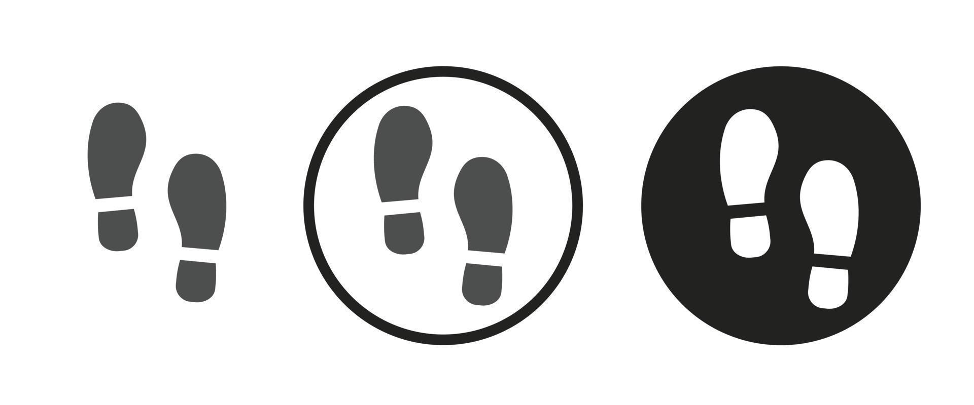 Shoe marks icon . web icon set .vector illustration vector