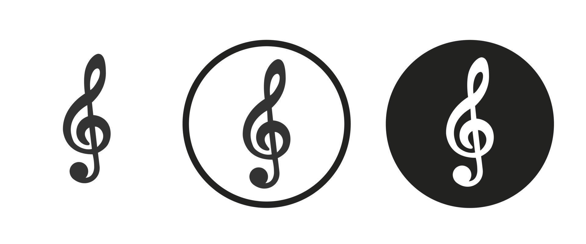 Treble Clef icon . web icon set . icons collection. Simple vector illustration.