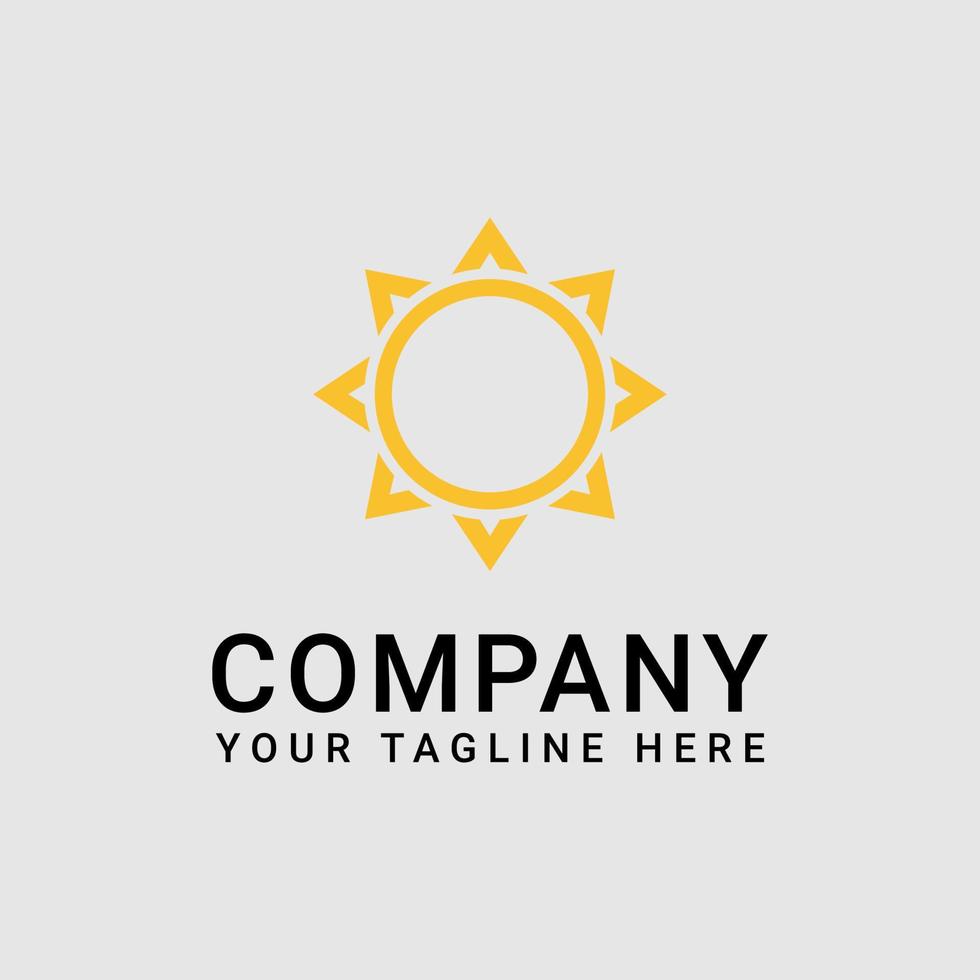 Design Business Logos With Sun Icons vector