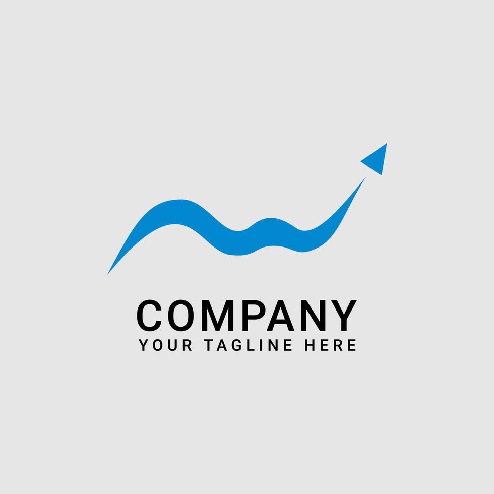 Simple and Clean Business Logo Design in Blue vector