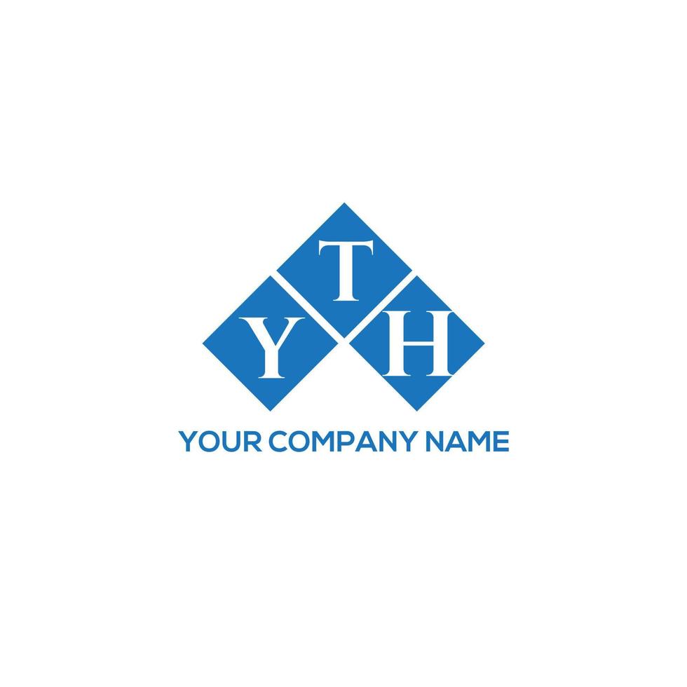 YTH letter logo design on white background. YTH creative initials letter logo concept. YTH letter design. vector