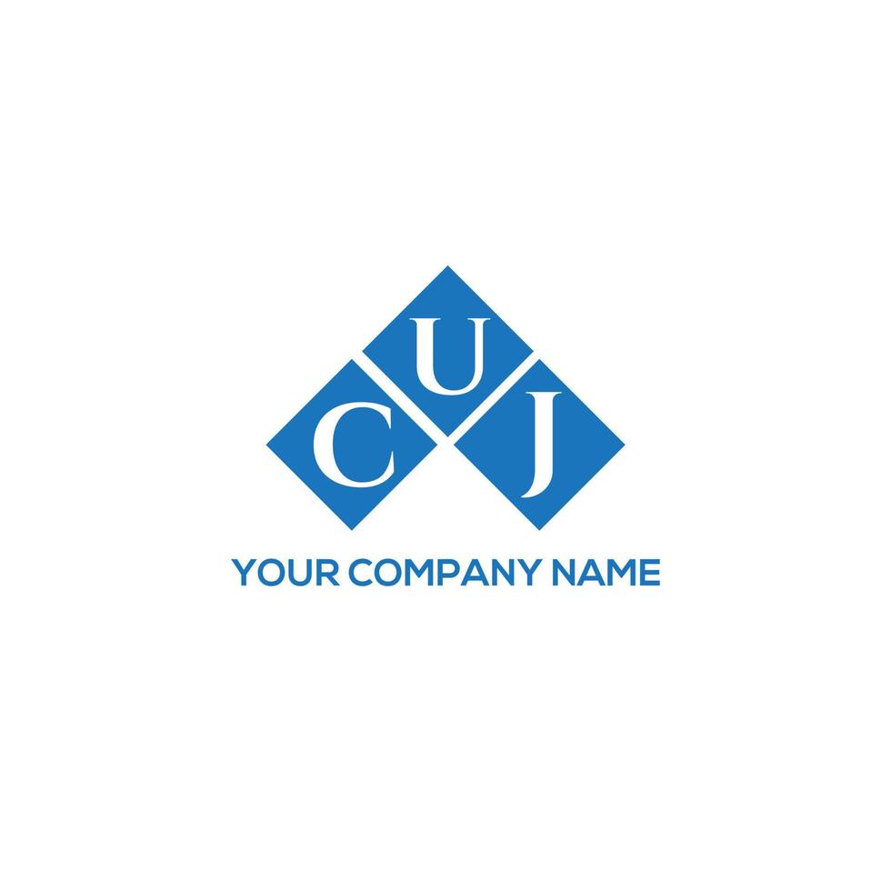 CUJ letter logo design on white background. CUJ creative initials letter logo concept. CUJ letter design. vector